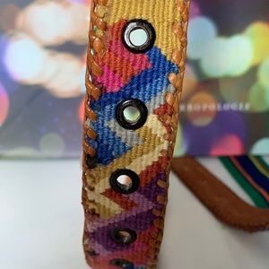 Mexican handcrafted multicolored leather belt